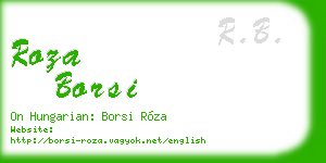 roza borsi business card
