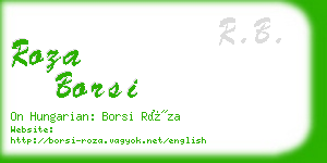 roza borsi business card